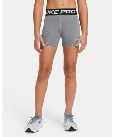 Nike Pro Big Kids' Girls' 3 Shorts - Carbon Heather/White | Size Large - Buy Online on GoSupps.com