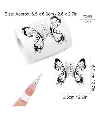 500pcs Self-Adhesive Nail Forms for French Tips - PVC Nail Extension Stickers | Manicure Tools for Perfect Nails - Buy Online on GoSupps.com