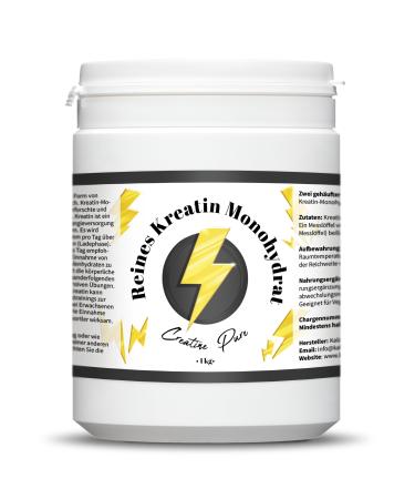 Pure Creatine Monohydrate Powder - pure creatine monohydrate - vegan - no additives (1000)