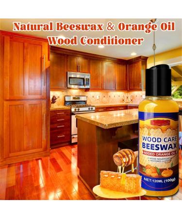 Natural Beeswax & Orange Oil Wood Conditioner - Eco-Friendly Beeswax Furniture Polish & Cleaner for All Wood Surfaces - Buy Online on GoSupps.com