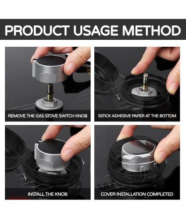 Child Protection Stove Turning Buttons - 8 Pack Safety Covers for Ovens & Gas Stoves | Kitchen Child Safety (Black) - Buy Online on GoSupps.com
