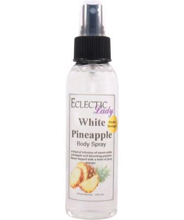 White Pineapple Body Spray (Double Strength) 4 ounces Body Mist for Women with Clean Light & Gentle Fragrance Long Lasting Perfume with Comforting Scent for Men & Women Cologne with Soft Subtle 4 Fluid Ounces (Double Strength)