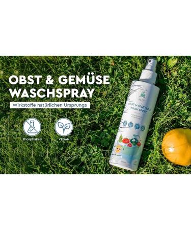 Natural Fruit & Vegetable Cleaner Spray - Phosphate-Free Eco-Friendly - 250 ml - Buy Online on GoSupps.com