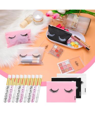 60 Pcs Lash Shampoo Brushes Set | Eyelash Aftercare & Cosmetic Bags | Perfect for Lash Extensions | Glitter Style - Buy Online on GoSupps.com