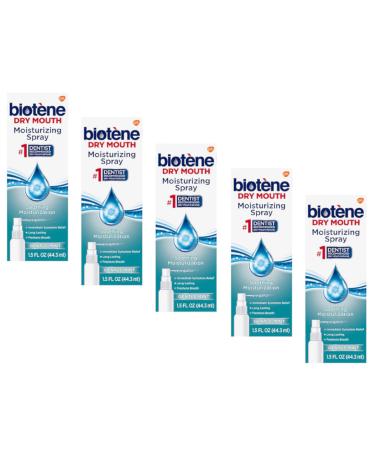 Biotene Moisturizing Gentle Mint Mouth Spray 1.5 oz Pack of 5