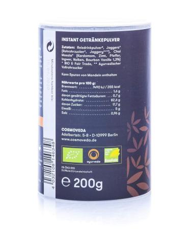 Buy Cosmoveda Chai Vanille 200g Bio Instant Powder - Organic Spiced Tea for International Shipping - Buy Online on GoSupps.com