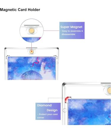 6 Pack Magnetic Trading Card Holder Case - 55pt Hard Case UV Resistant - Clear Viewing for Sports Cards & Collectors - Buy Online on GoSupps.com