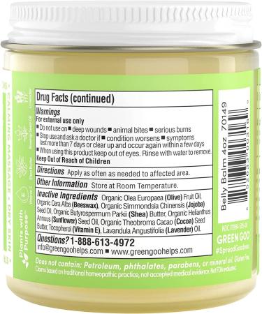 Green Goo Natural Pregnancy Stretch Mark Cream - Belly Balm for Stretch Mark Removal (4 oz) - Buy Online on GoSupps.com