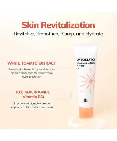 MERZY W-Tomato Niacinamide 10% Cream - Hydrating & Brightening Skincare 2.02fl.oz/60ml - International Shipping Available - Buy Online on GoSupps.com