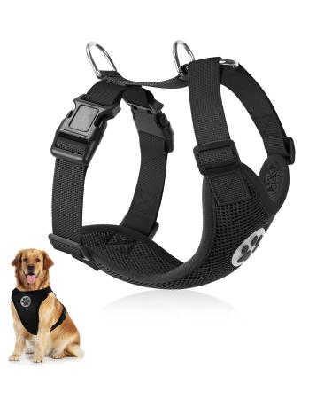 Slowton dog harness for dogs no pull safety harness Small medium dog breast harness Dog harness soft padded breathable xxs black - Buy Online on GoSupps.com