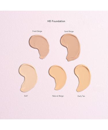 W7 HD Foundation - Rich & Creamy Matte Formula | Medium Lasting Coverage | Natural Beige | Cruelty Free Vegan | 20 Shades - Buy Online on GoSupps.com