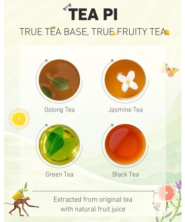 Tea PI Iced Tea Oolong Tea Green Grape Sweet Iced Fruit Tea Bottles Real Juice -16.9 fl oz 500mL 15 Pack - Buy Online on GoSupps.com