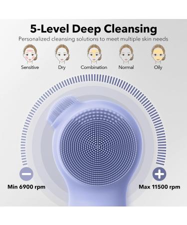 Alyfini Silicone Electric Facial Cleansing Brush - Waterproof Face Wash Scrubber & Blackhead Remover for Acne Exfoliating & Deep Cleansing - International Shipping Available - Buy Online on GoSupps.com