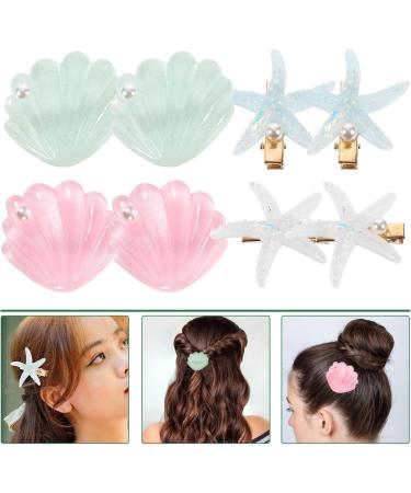 Beavorty 4 Pairs hair clips for girls hair jewelry girls hair accessories seashell hair clips seashell hair clip for girl decorative hair clip star hair clip women's alloy decorate cute - Buy Online on GoSupps.com