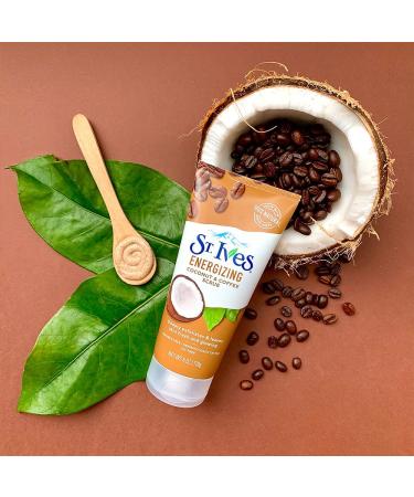 St. Ives Coconut Coffee Scrub 6 oz - Energizing Exfoliating Treatment - Buy Online on GoSupps.com
