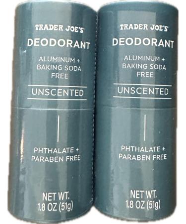 Trader Joes Deodorant aluminum & baking soda free - pack of 2