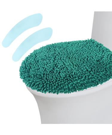 Lfish Toilet Lid Cover,Shaggy Microfiber Standard Covers for Bathroom,Fits Lids, Bathroom Accessories and Decor (gaidian-03)