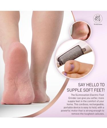 Electric Callus Remover for Feet - Cordless Foot File Set with Fine & Coarse Roller - Pedicure Tools and Exfoliator Supplies for Smooth Skin - Dead Heel Skin Remover - Buy Online on GoSupps.com
