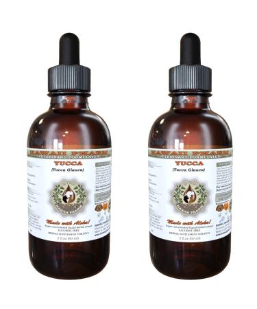 HawaiiPharm Yucca (Yucca Glauca) Organic Dried Root Veterinary Natural Alcohol-Free Liquid Extract, Pet Herbal Supplement 2x2 oz