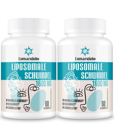 Lumarejebo liposomal dizziness Softgel 1600 mg supplement to the inner ear balance with ginger & ginkgo extract relieves travel sickness & dizziness 60 softgels (120 pieces) 60 pieces (2 pack)