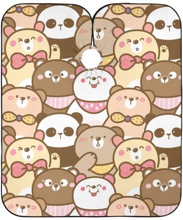 Waterproof Barber Cape | Cute Cartoon Bear & Panda Haircut Bib for Men & Women | Unisex Cheetah Hair Cutting Cape - Buy Online on GoSupps.com