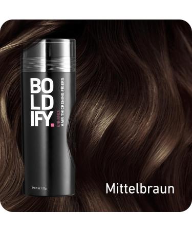 Boldify Stray Hair Powder for Thinning Hair - Medium Brown 28g | Invisible Hair Loss Solution for Men & Women | Hide Hair Loss in 15 Seconds - Buy Online on GoSupps.com