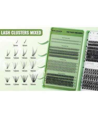 30p/40p Mixed Cluster Eyelashes | GLANVY DIY Lash Extension Kit | 551pcs Natural Look Individual Lashes | 6-in-1 Ultra-Large Capacity - Buy Online on GoSupps.com