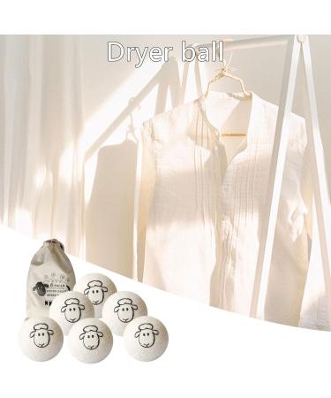 Dryer Balls | Organic Wool Fabric Soften Ball Reusable for Laundry Dryer | Cute Laundry Accessories for Anti Static Reduces Clothing Folds Saves Drying Time A/v - Buy Online on GoSupps.com