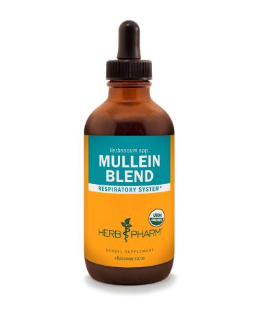 Herb Pharm Certified Organic Mullein Blend Liquid Extract for Respiratory System Support - 4 Ounce