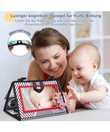 Dcsioike Baby Toys for 0-9 Months | Montessori Fabric Books & Mirror - Perfect Newborn Gifts - Buy Online on GoSupps.com