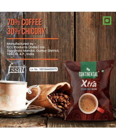 Conti'nental Coffee Continental Xtra Coffee Powder 100G Jar + 100G Refill Pouch Combo | Strongest Instant Coffee | 1 * 100G Jar & 2 * 50G Pouch | 200 Gram - Buy Online on GoSupps.com