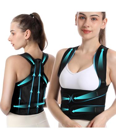 KKM Back Brace Posture Corrector for Women and Men Adjustable Support Brace Provides Support And Shape For Neck Shoulders And Back Scoliosis and Hunchback Correction-M 5