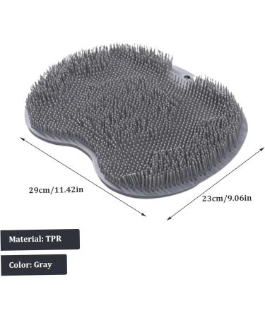 Back Massage Foot Scrubber for Shower - Non-Slip Washable 9x11in Foot Brush with Suction Cups for Cleaning & Peeling - Buy Online on GoSupps.com