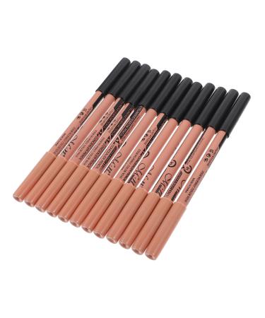 Healeved 12pcs Dual Purpose Eyeliner Women Eyebrow Pencil Concealer Pencils Eyebrow Makeup Pencil Wood