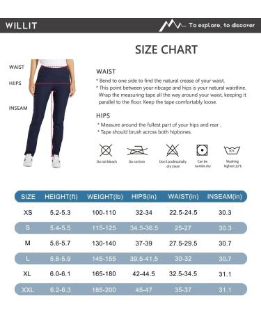Willit Women's Stretch Golf Pants - Quick Dry, Tummy Control, Black, Large - Buy Online on GoSupps.com