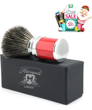 Buy Handcrafted Red Handle Black Badger Hair Shaving Brush for Men | International Shipping Available - Buy Online on GoSupps.com