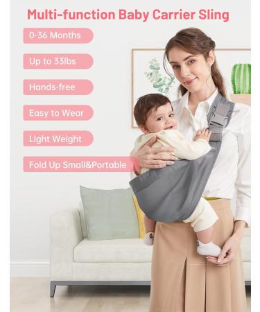Buy Mumgaroo Baby Carrier - Multifunctional Newborn Carrier for Babies 0-36 Months | Comfort & Convenience in Gray - Buy Online on GoSupps.com