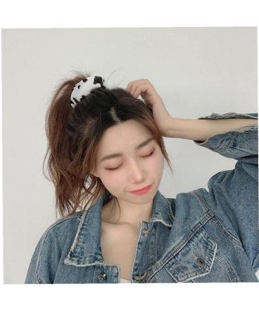 Froiny Cow Pattern Hair Ring Scrunchie - Stylish Elastic Hair Tie for Women & Girls | Trendy Accessories - Buy Online on GoSupps.com