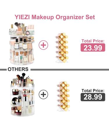 Yiezi Transparent Make-up Organizer | Stylish & Functional Storage for Your Beauty Products | Shop Internationally! - Buy Online on GoSupps.com