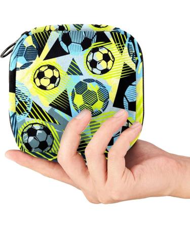 Football Geometric Triangle Sanitary Napkin Storage Bag - Portable Period Pocket for Women & Teens - Menstrual Cup Holder - Colorful & Stylish - Buy Online on GoSupps.com