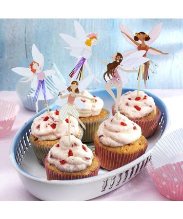 12-Piece Fairy Cake Topper Set - Ballerina & Cupcake Decoration for Kids' Birthday Parties - Buy Online on GoSupps.com
