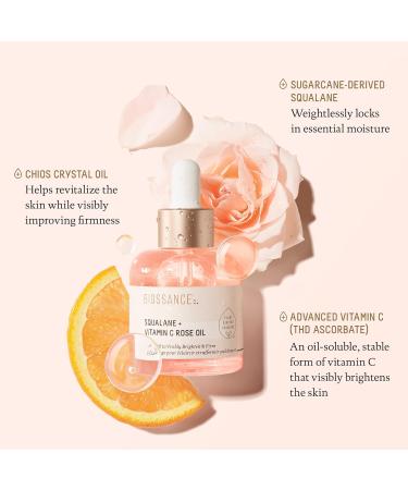 Buy BIOSSANCE Mini Squalane + Vitamin C Rose Firming Oil 0.5 Fl Oz - Best Anti-Aging Skincare for Glowing Skin - International Shipping Available - Buy Online on GoSupps.com