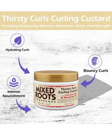 Mixed Roots Compounds Thirsty Curls Custard Coconut Oil & Mongongo Oil 355 ml - Buy Online on GoSupps.com