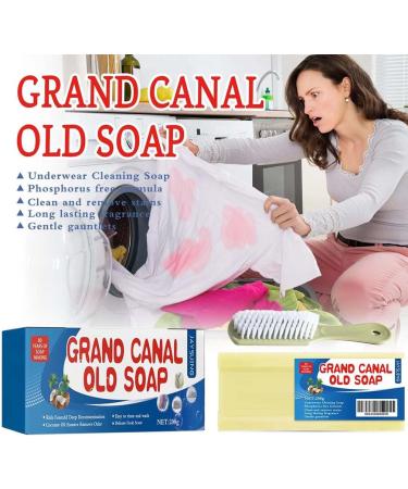 Grand Canal Old Soap 200G Multifunction Grand Canal Soap Grand Canal Soap Underwear Cleaning Soap and Remove Stain with Brush - Buy Online on GoSupps.com