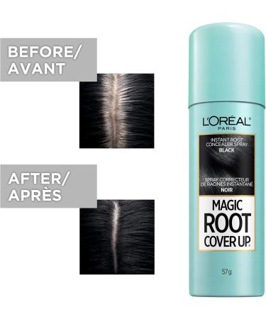 L'Oreal Paris Magic Root Cover Up Temporary Hair Color Black Instant Root Concealer Spray Hair Dye Duo Pack 2x57g Black 57 g (Pack of 2) - Buy Online on GoSupps.com