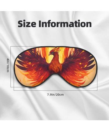 Phoenix Print Sleep Eye Mask - Soft Eye Cover for Travel & Naps | Comfortable Eyeshade for Men & Women - Black - Buy Online on GoSupps.com