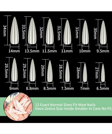 KOXXIAMOQ 240 Pcs Gel Nail Tips | Extra Long Acrylic & Coffee Nail Tips | Water Drops Design | Perfect for Natural Nails | International Shipping - Buy Online on GoSupps.com