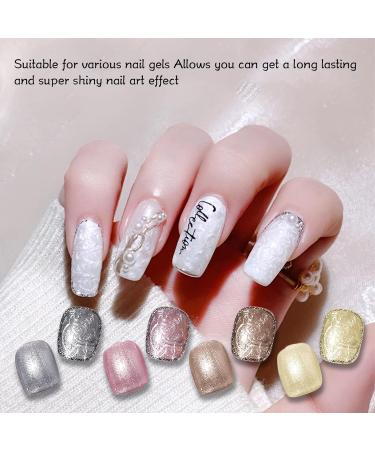 Solid Gel Nail Polish Palette Solid Nail Gel Polish Cream Nail Polish 8 Colors Pearly Shell Grain Nail Art Polish Cream Glitter Gel Polish for Salon and Nail Art DIY At Home - Buy Online on GoSupps.com
