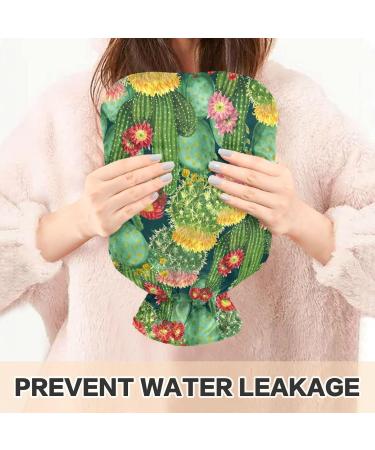 Shop Hot Water Bottles with Cactus Flower Cover | 2L Pain Relief & Heat Therapy Bag - International Shipping - Buy Online on GoSupps.com
