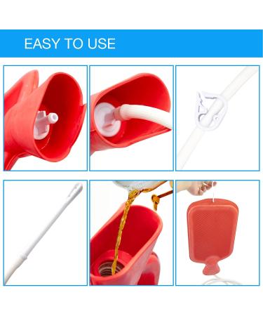 Coloring Bag Set for Enema - 2 Quart with 1.5m Hose Adjustable Flow Clamp & Tips - Intestinal Cleaning Solutions - Buy Online on GoSupps.com